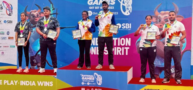 Compound Mix Team Won Gold Medal In National Games Goa – 2023